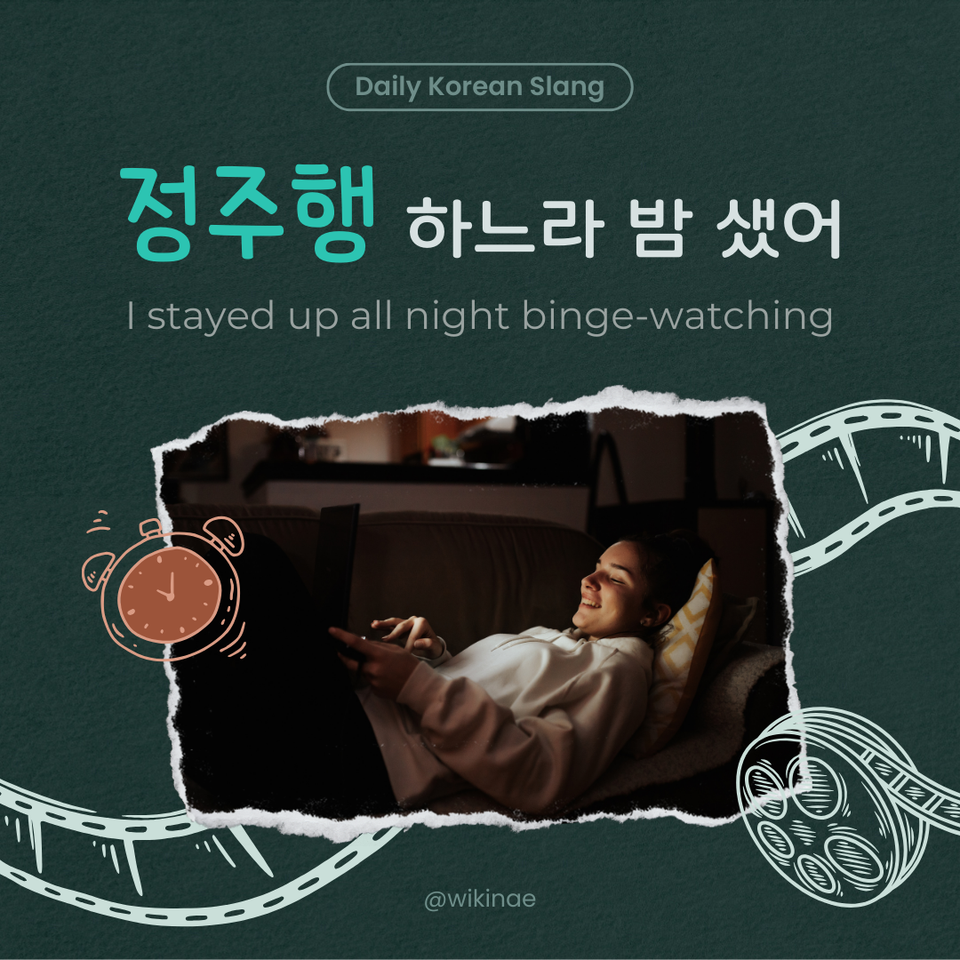 [Korean Slang] #35 정주행(Binge-watching or Binge-reading)